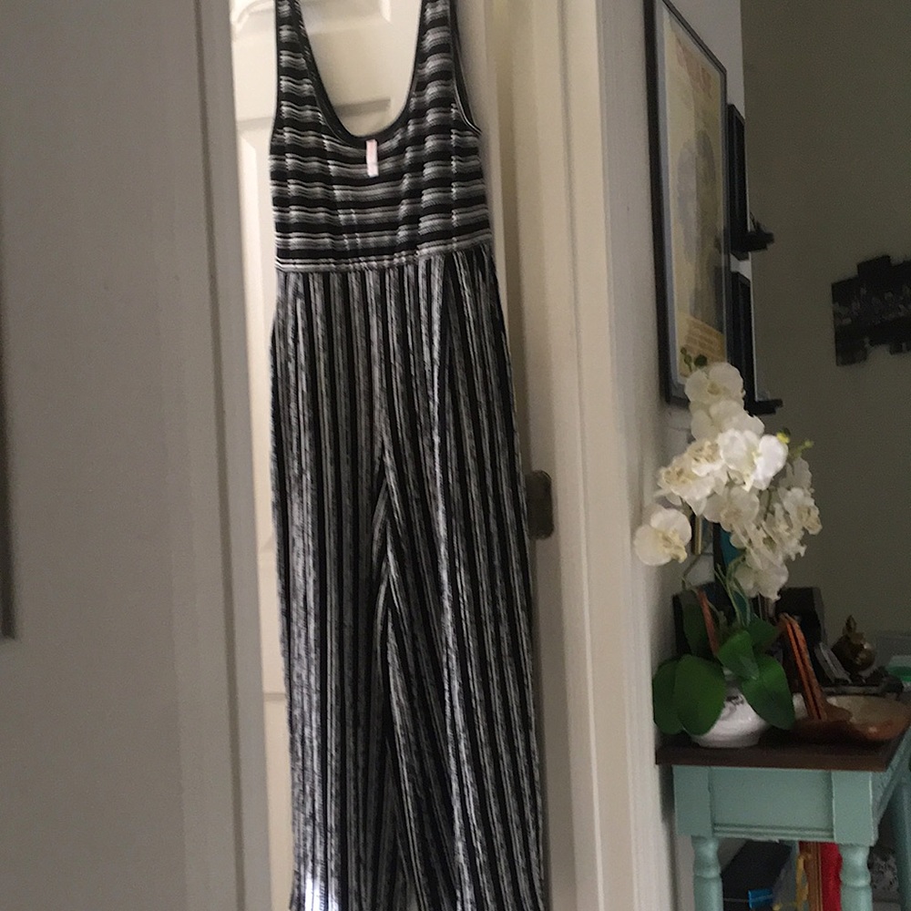 Xhilaration Striped Capri Romper Jumpsuit